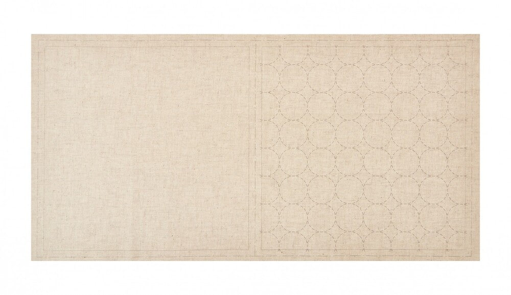 COSMO Sashiko Cotton & Linen Precut Fabric - Circle for patchwork, quilting and sewing