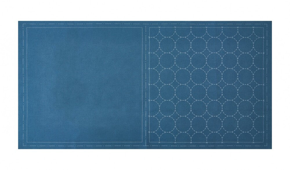 COSMO Sashiko Cotton & Linen Precut Fabric - Circle for patchwork, quilting and sewing