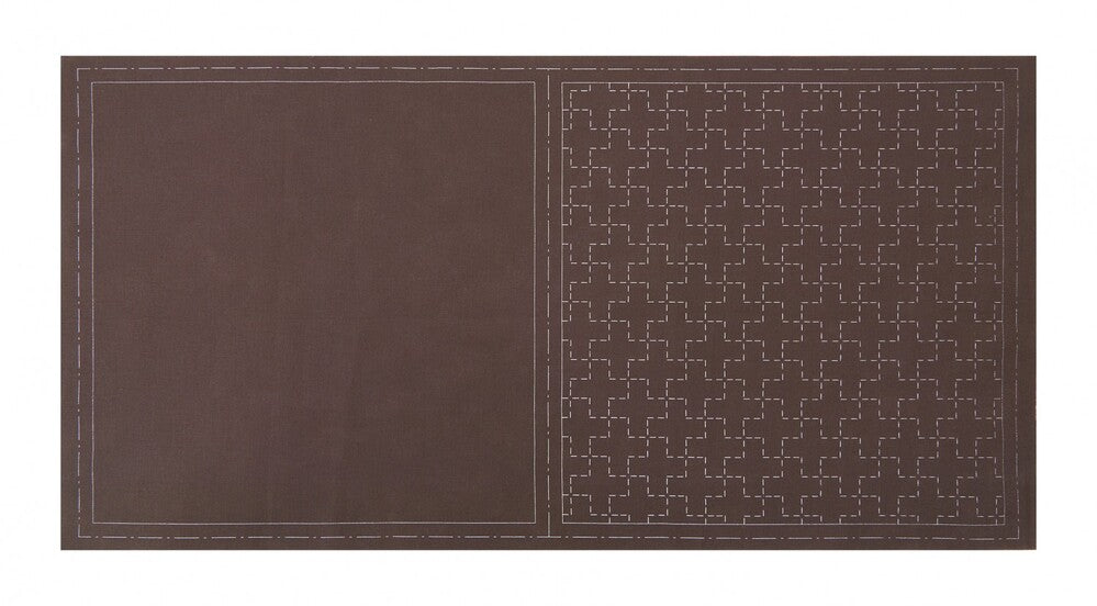 COSMO Sashiko Cotton & Linen - Cross - Brown for patchwork, quilting and sewing
