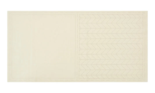 Cosmo Sashiko Cotton & Linen Precut Fabric - Herringbone (Off White) for patchwork, quilting and sewing