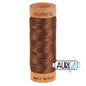 Aurifil Mako 80wt Cotton Thread Solid Medium Bark for patchwork, quilting and sewing