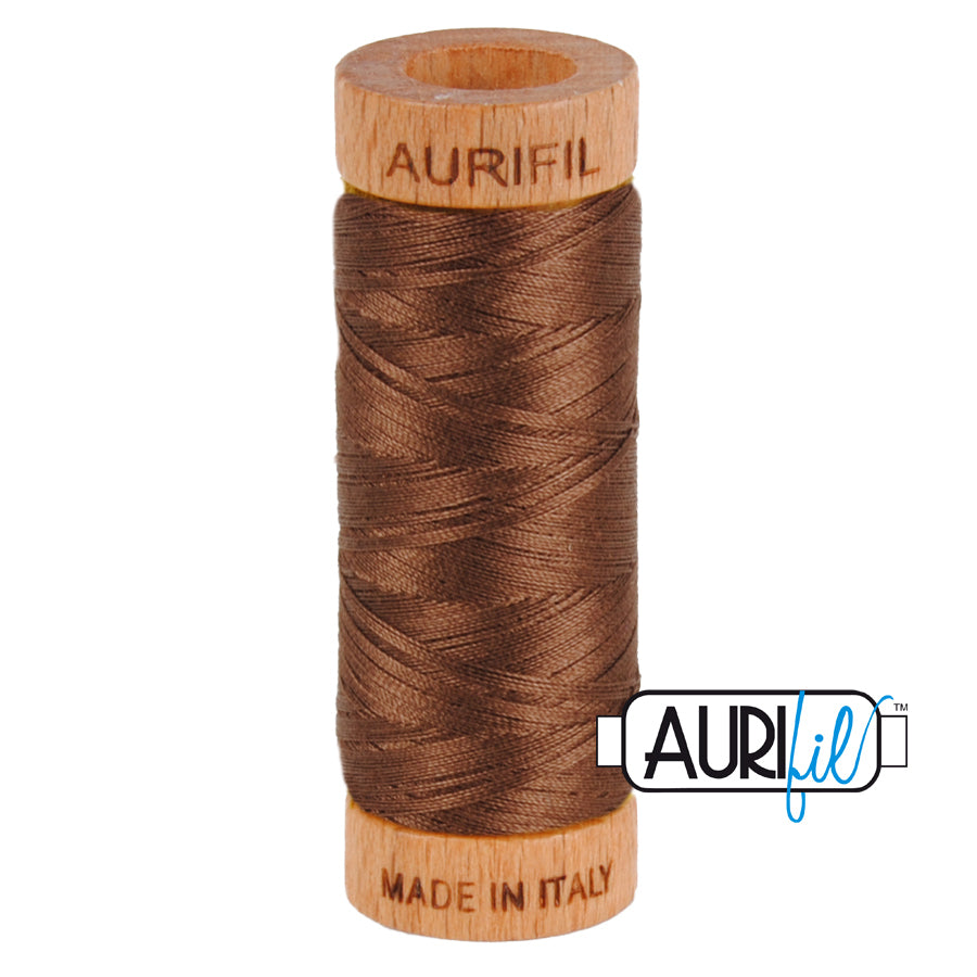 Aurifil Cotton Mako 80wt 280m 1285 Medium Bark