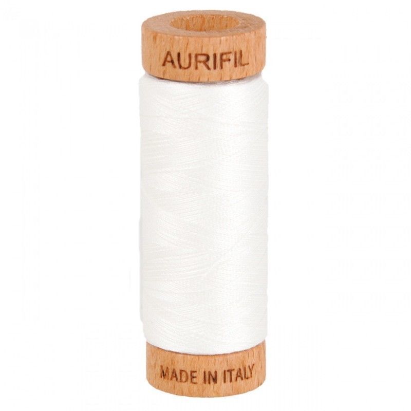 Aurifil Cotton Mako 80wt 280m 2021 Natural White