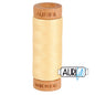 Aurifil Mako 80wt Cotton Thread Solid Champagne for patchwork, quilting and sewing
