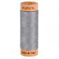 Aurifil Mako 80wt Cotton Thread Solid Grey 2605 for patchwork, quilting and sewing