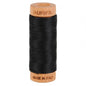 Aurifil Mako 80wt Cotton Thread Solid Black for patchwork, quilting and sewing