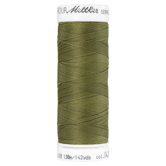 Seraflex Elastic Thread - 0420 Olive Drab for garments, sewing and bag making projects