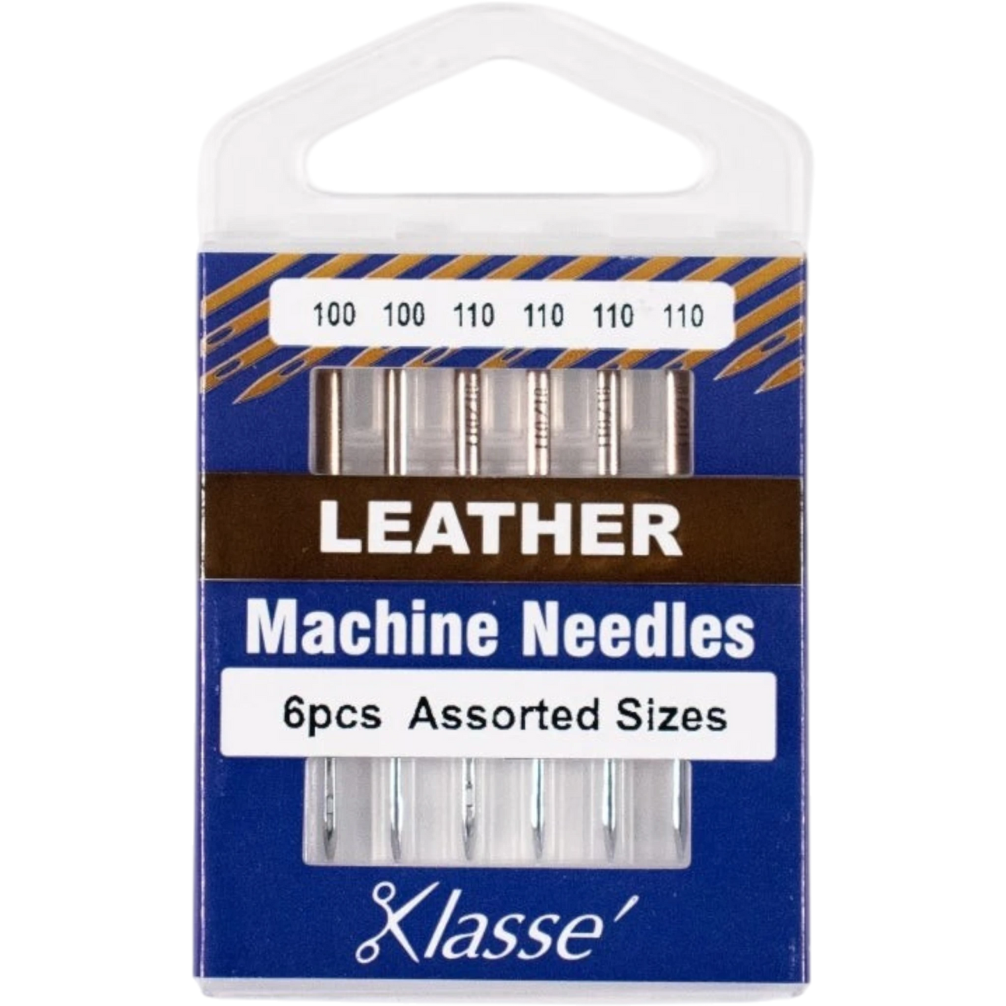 Klasse Leather Needle Sizes 100/16 (x2) and 110/18 (x4)