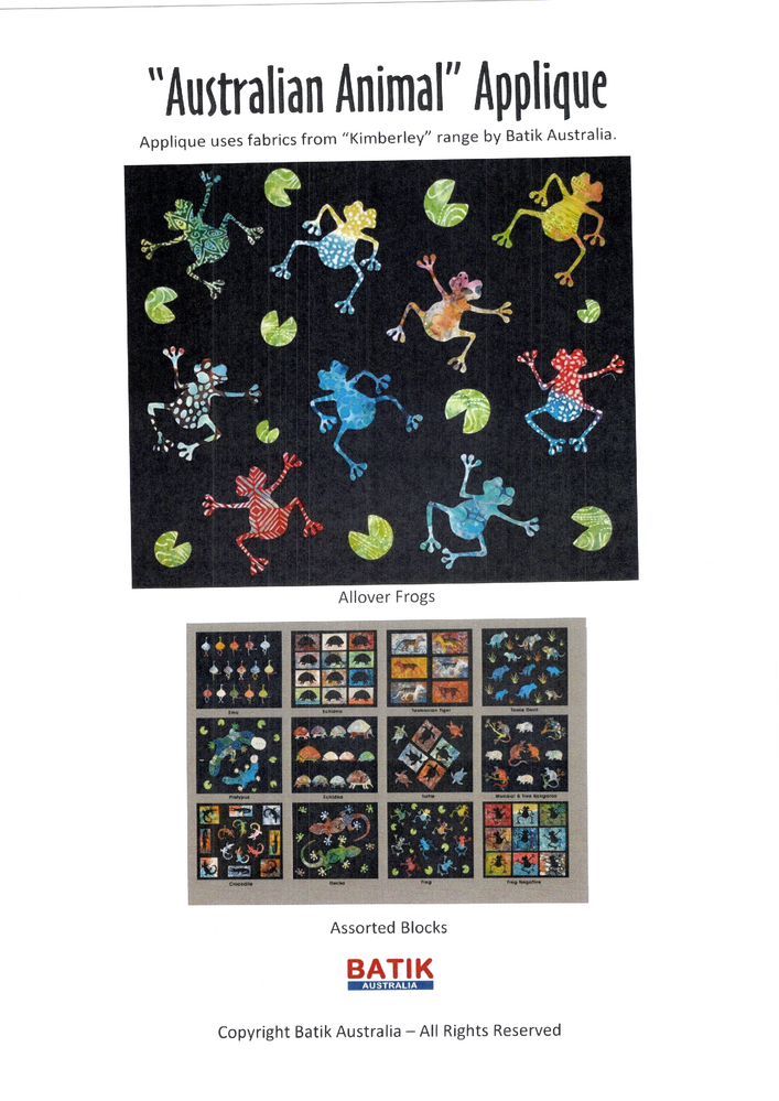Dancing Frogs Applique Pattern , quilting and craft projects