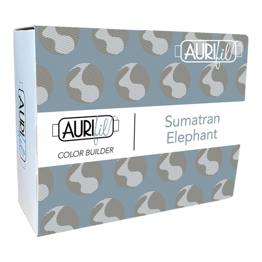Aurifil 3pc Set Sumatran Elephant Grey 40wt , piecing and stitching