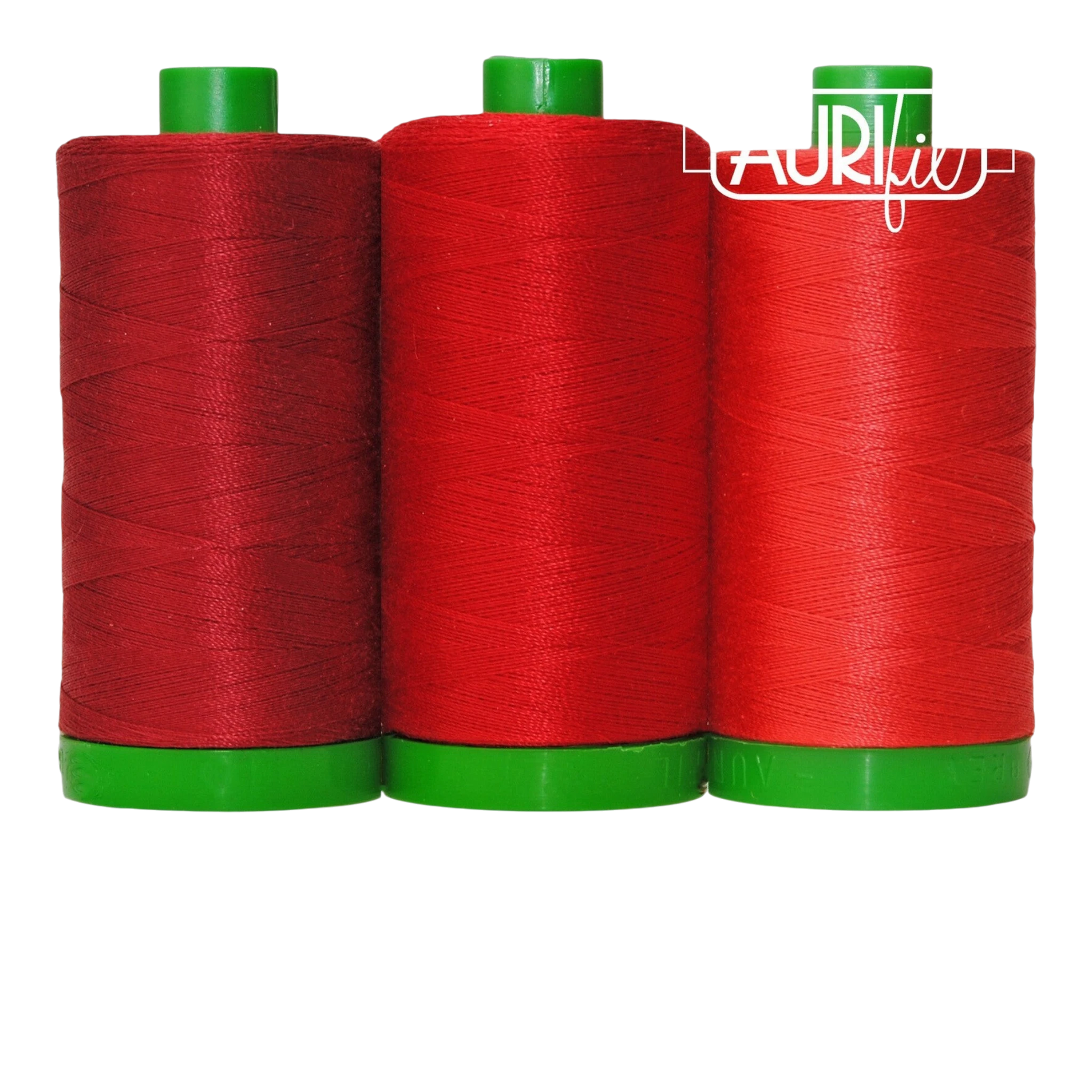 Aurifil 3pc Set Red Panda 40wt , piecing and stitching