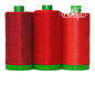 Aurifil 40wt 3-Spool Set Red Panda