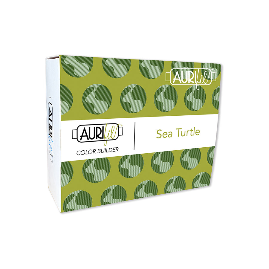 Aurifil 3pc Set Sea Turtle 40wt , piecing and stitching