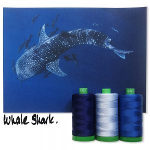 Aurifil 3pc Set Whale Shark 40wt , piecing and stitching