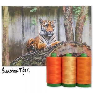 Aurifil 3pc Set Sumatran Tiger 40wt , piecing and stitching