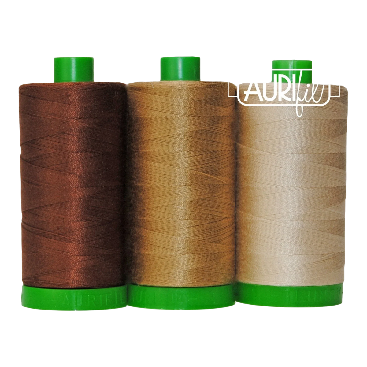 Aurifil 40wt 3-Spool Set Pangolin Brown