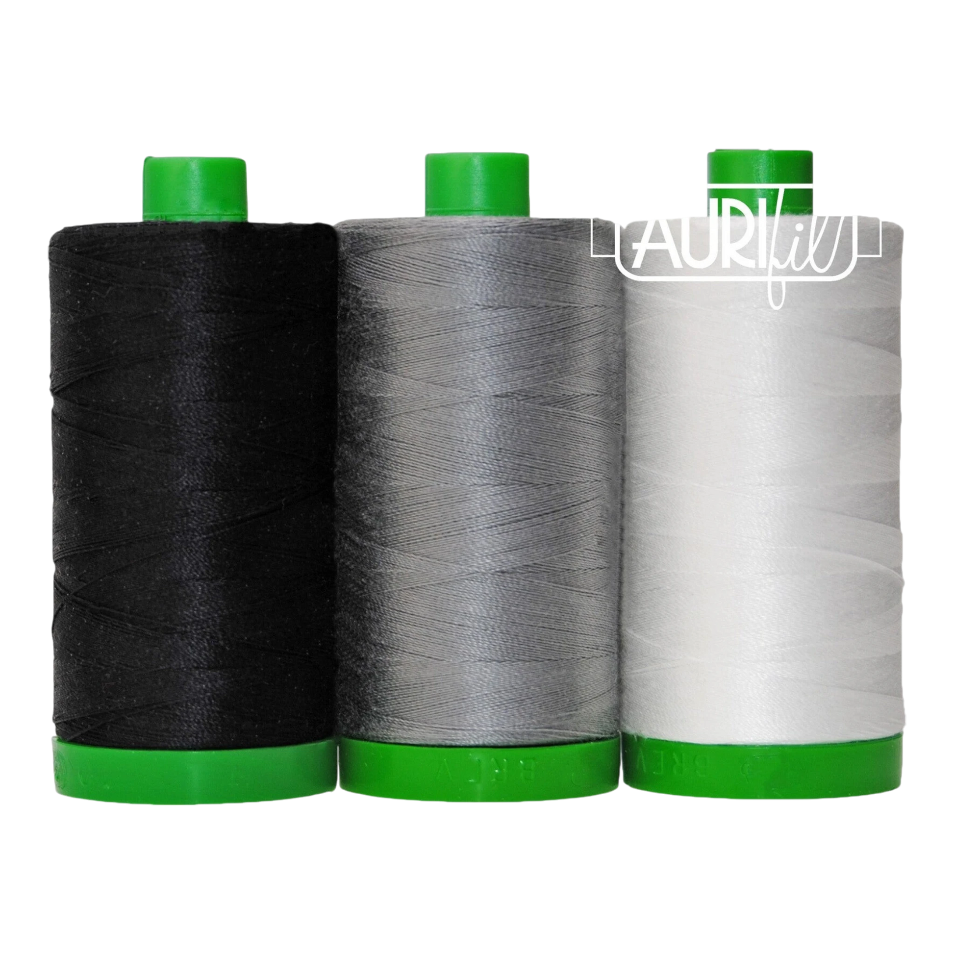 Aurifil 3 Pc Set African Penguin Black and White 40wt , sewing and fabric marking