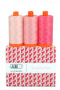 Aurifil 3pc Set Sardinia Pink 50wt , piecing and stitching