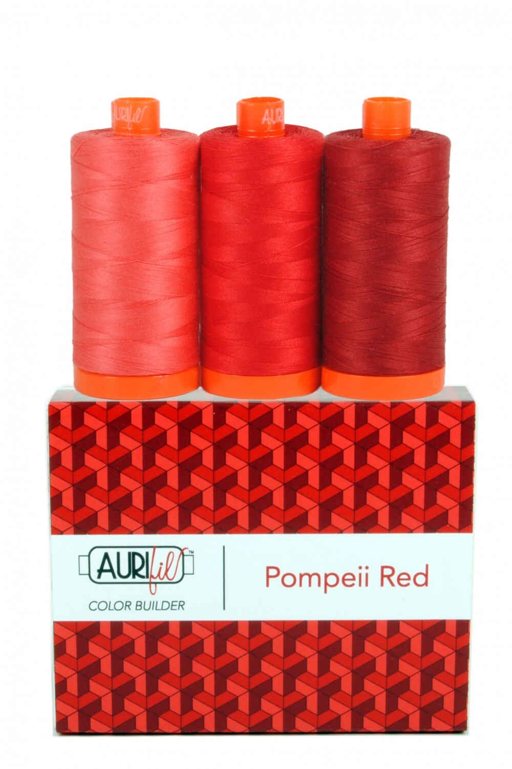 Aurifil 50wt 3-Spool Set Pompeii Red