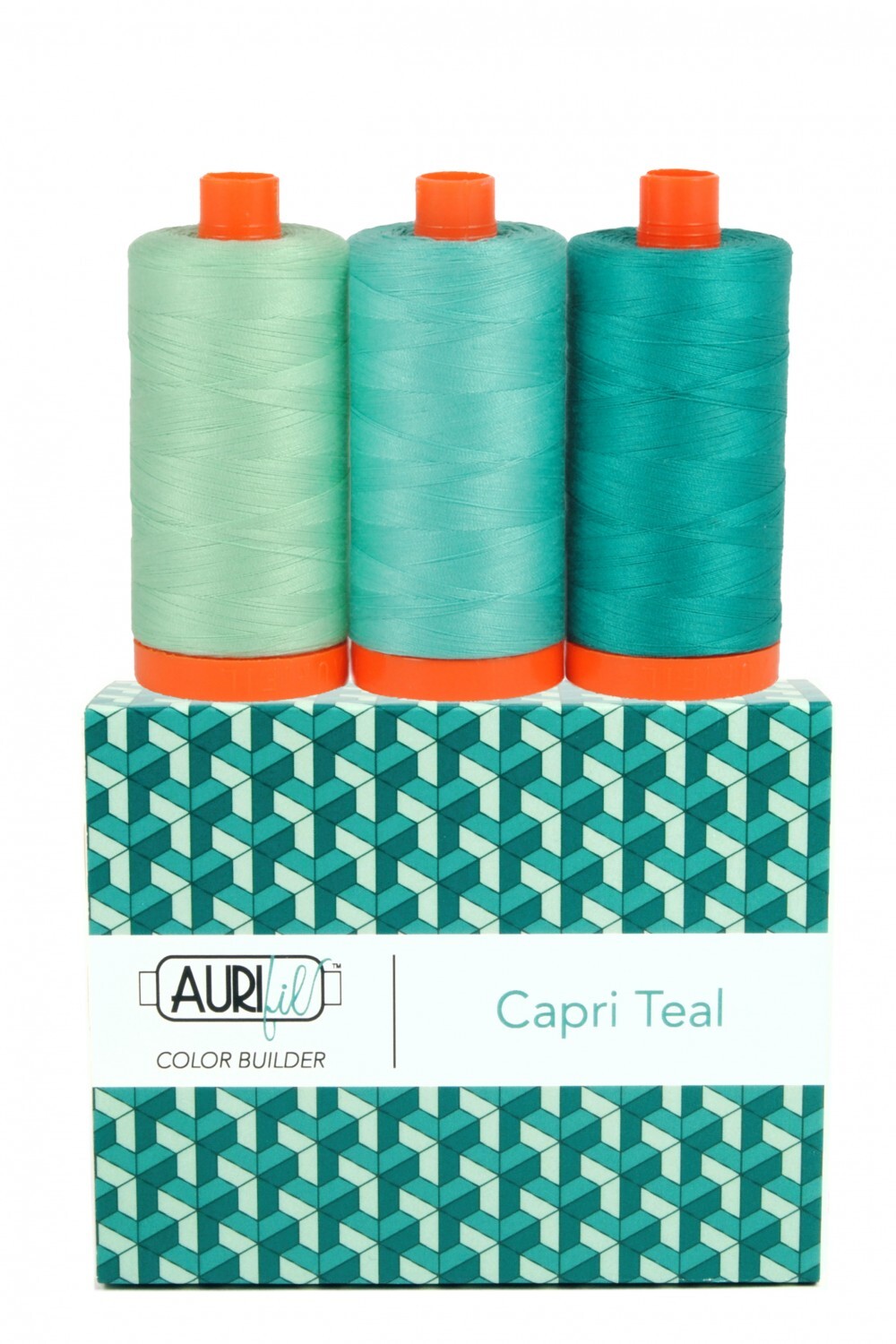 Aurifil 50wt 3-Spool Set Capri Teal