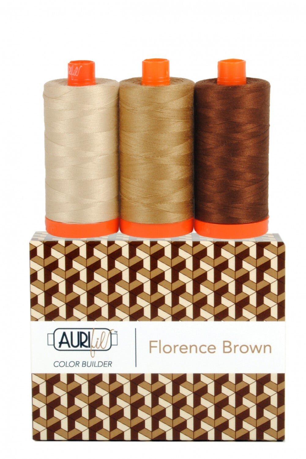 Aurifil 50wt 3-Spool Set Florence Brown