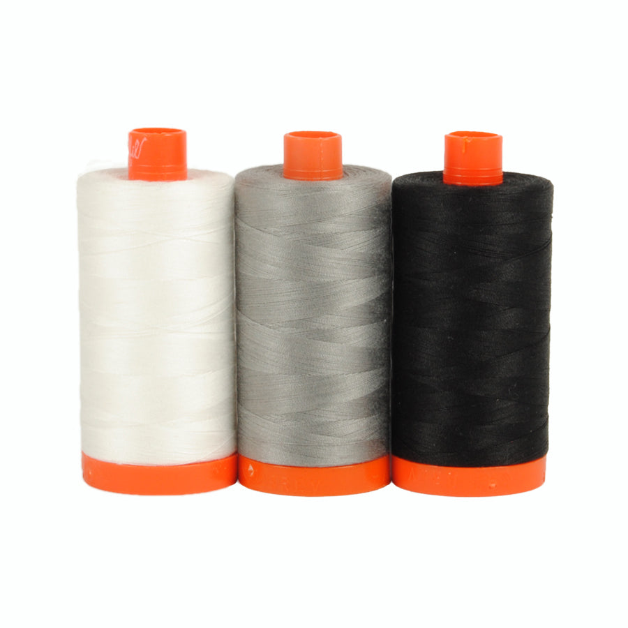 Aurifil 50wt 3-Spool Set Carrara