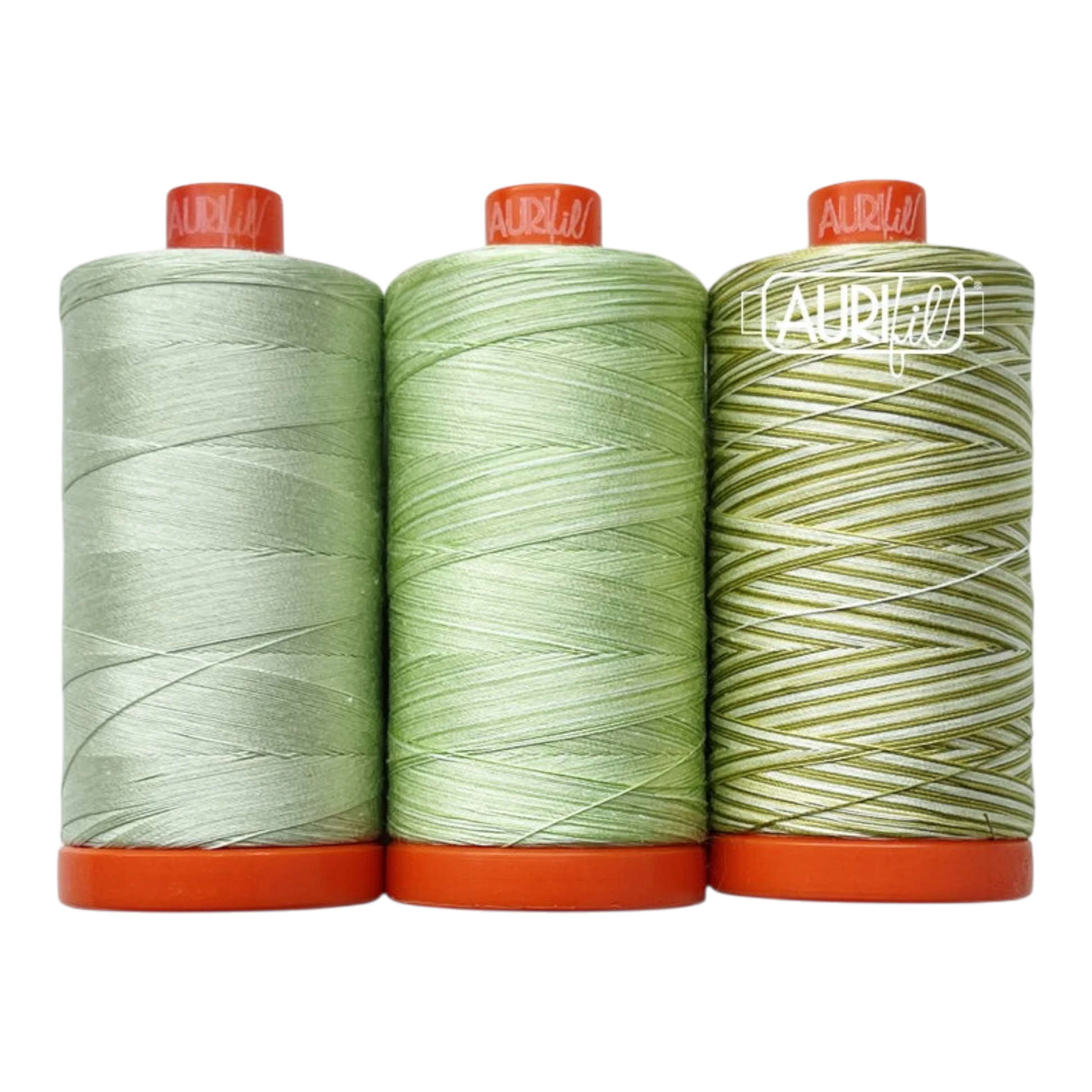 Aurifil 3pc Set Walking Palm 50wt , piecing and stitching