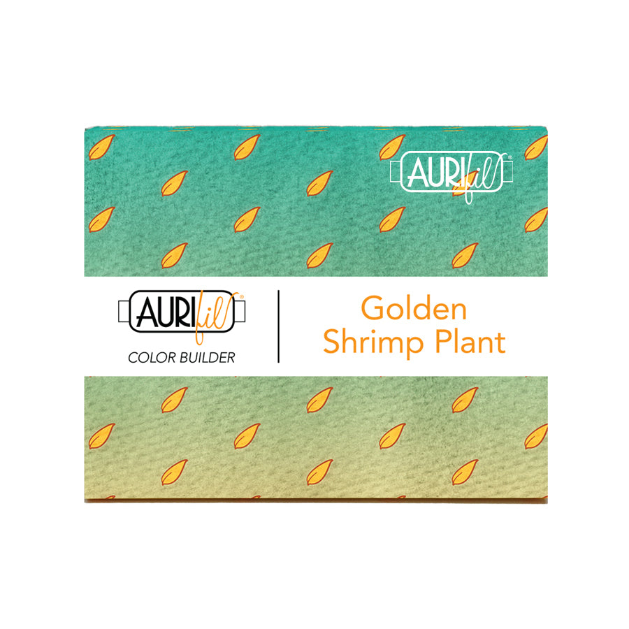 Aurifil 3pc Set Golden Shrimp Plant 50wt , piecing and stitching