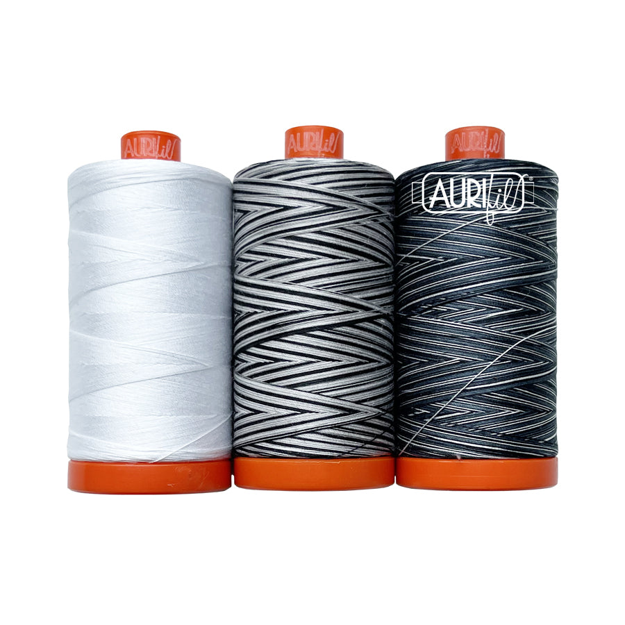 Aurifil 3pc Set Spider Lily 50wt , piecing and stitching