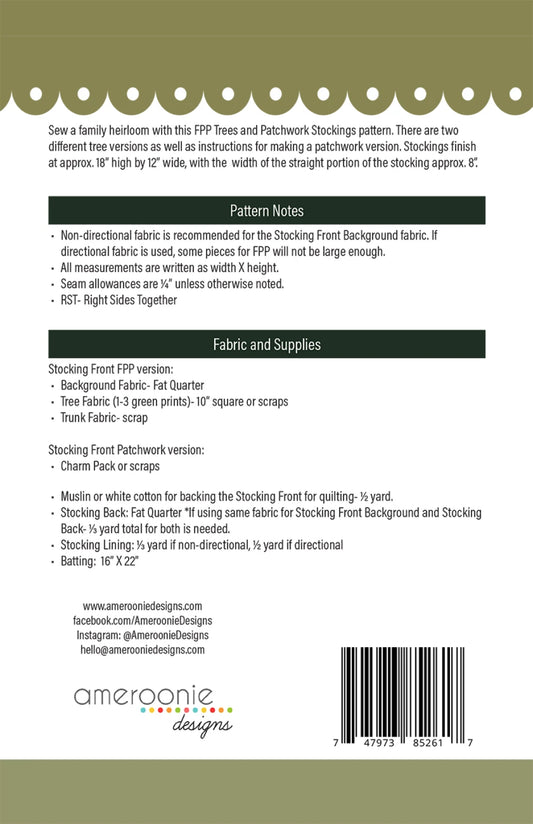 Tree and Patchwork Stockings Pattern