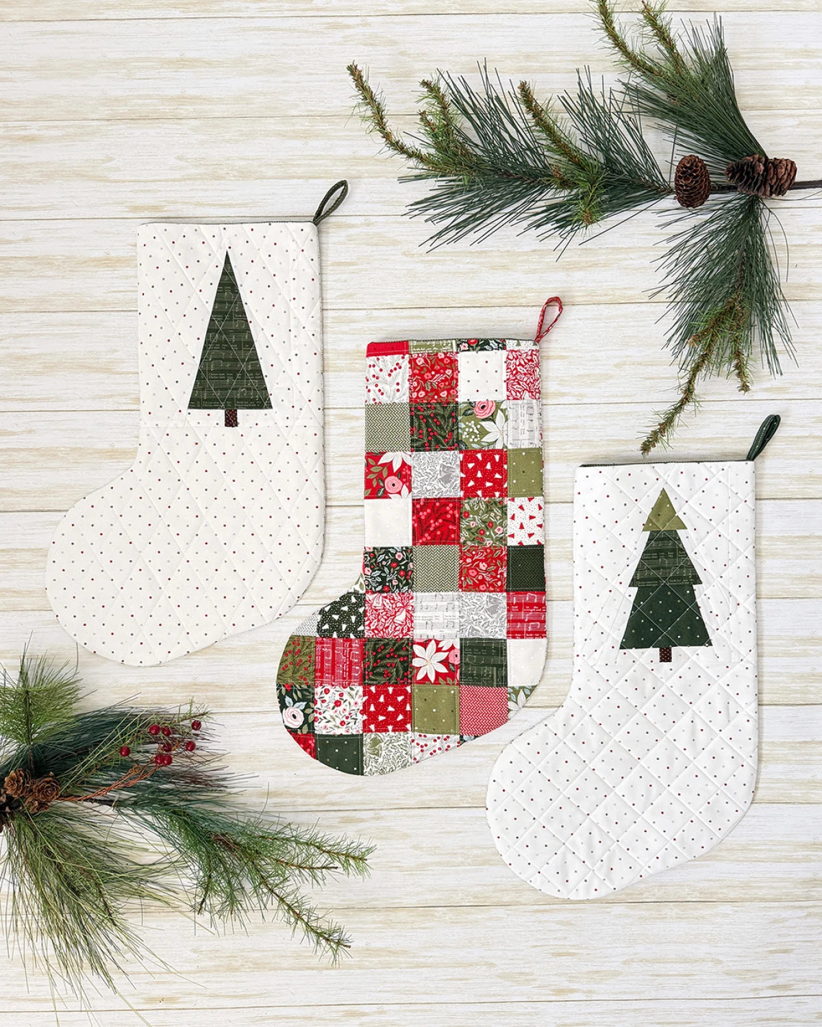 Tree and Patchwork Stockings Pattern