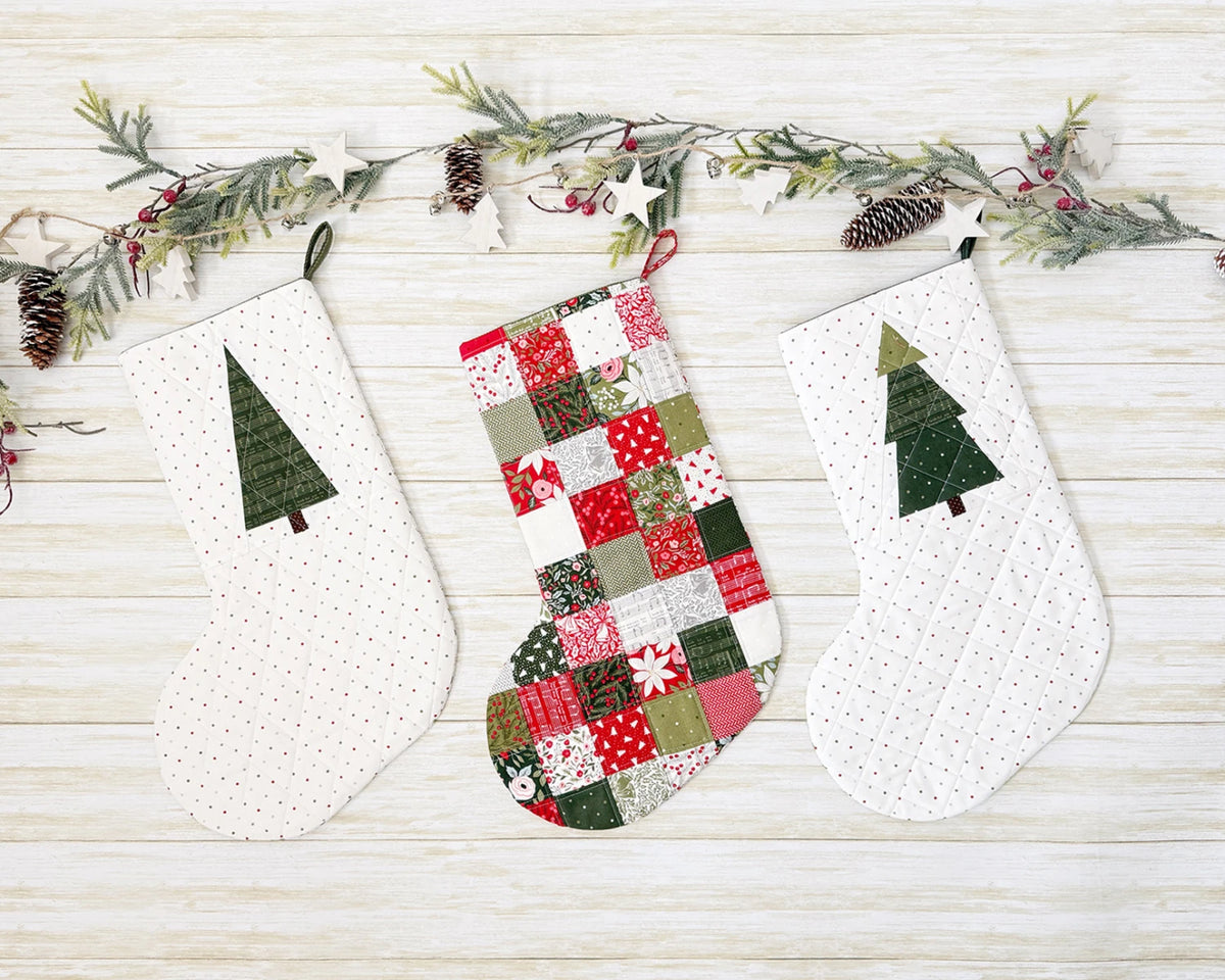 Tree and Patchwork Stockings Pattern