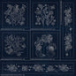 Sashiko Australia Native Floral Collection - 6 Designs INDIGO , piecing and stitching