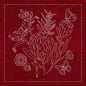 Sashiko Australia Native Flowers 1 - Cherry Red , piecing and stitching