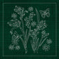 Sashiko Australia Native Flowers 2 - GREEN , piecing and stitching