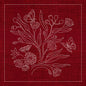 Sashiko Australia Native Flowers 3 - Cherry Red , piecing and stitching