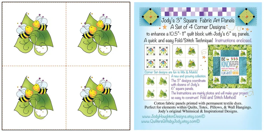 Set 76 mm Bee Leaves by Jody Houghton sewing and quilting product