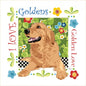 Golden Retriever 152 mm Art Panel by Jody Houghton Designs for patchwork, quilting and sewing