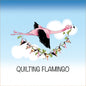 Quilt Flamingo 152 mm Fabric Art Panel by Jody Houghton for patchwork, quilting and sewing