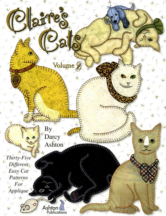 Applique Book - Clair's Cats Vol 2 , quilting and craft projects