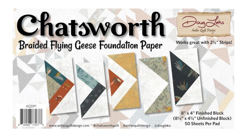 Chatsworth Braided Flying Geese Foundation Paper , pattern making and craft projects