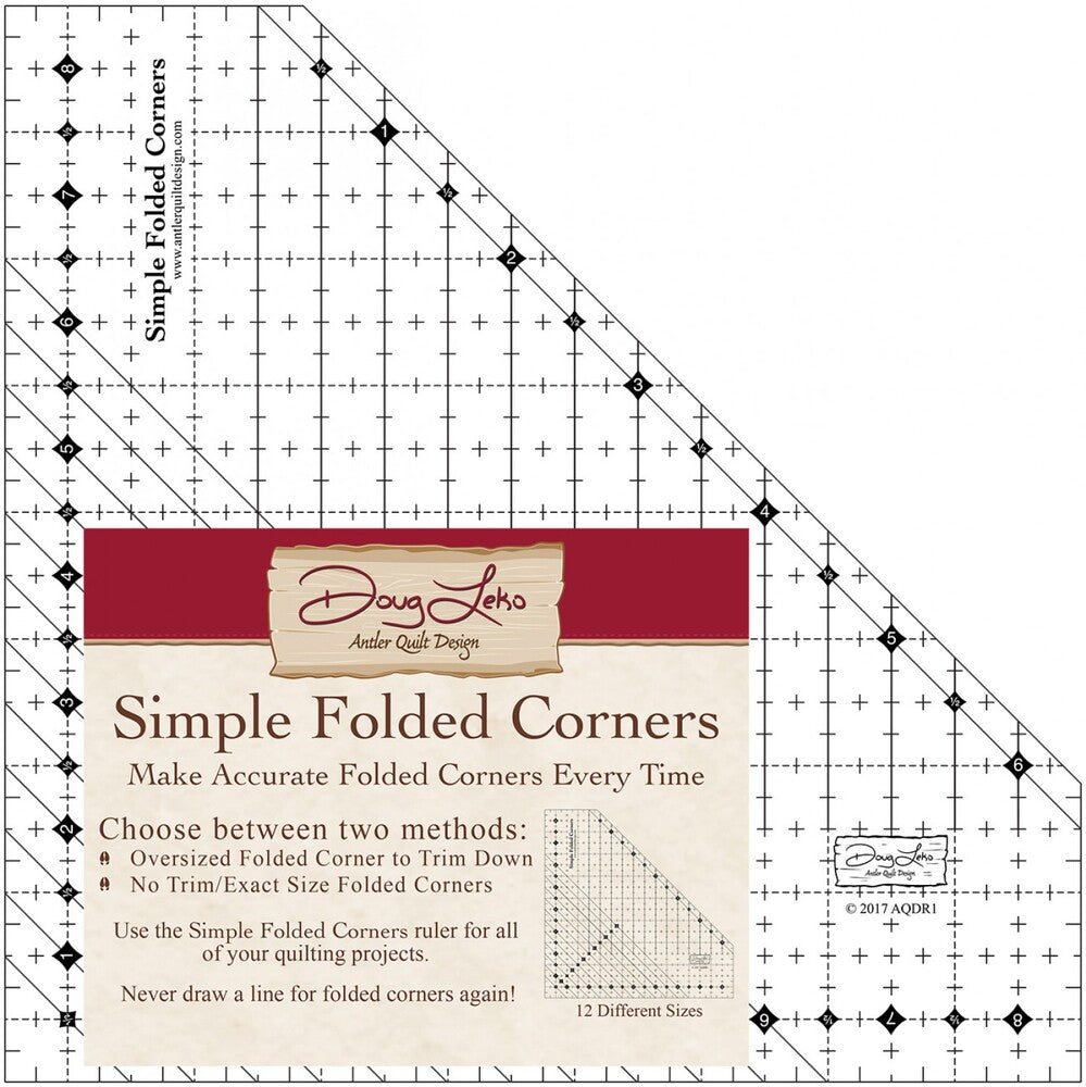 Doug Leko's Simple Folded Corners Ruler for precise cutting, marking and patchwork