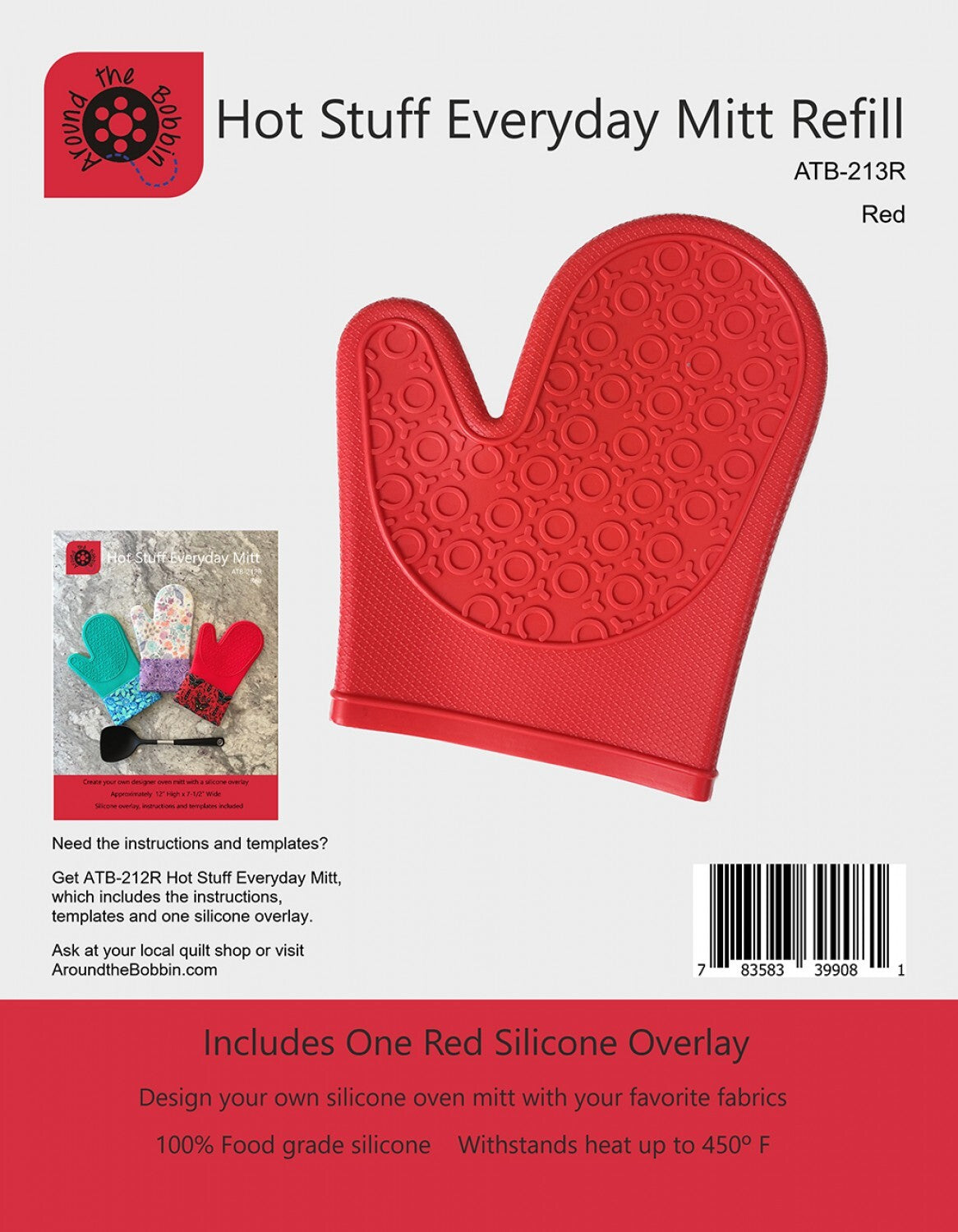 Hot Stuff Silicone Oven Glove Overlay Refill quilting gloves for improved grip and control while quilting