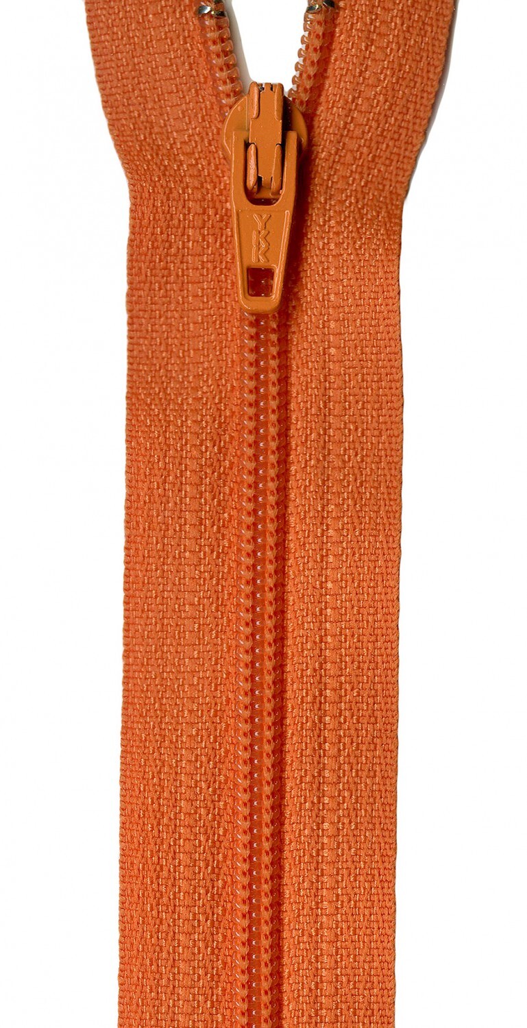 YKK Zippers 559 mm - Orange Peel for bag making and sewing projects
