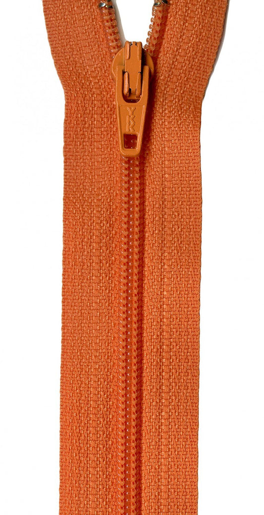 YKK Zippers 559 mm - Orange Peel for bag making and sewing projects