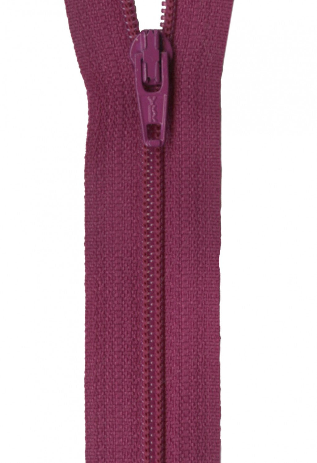 YKK Zippers 559 mm - Raisin for bag making and sewing projects