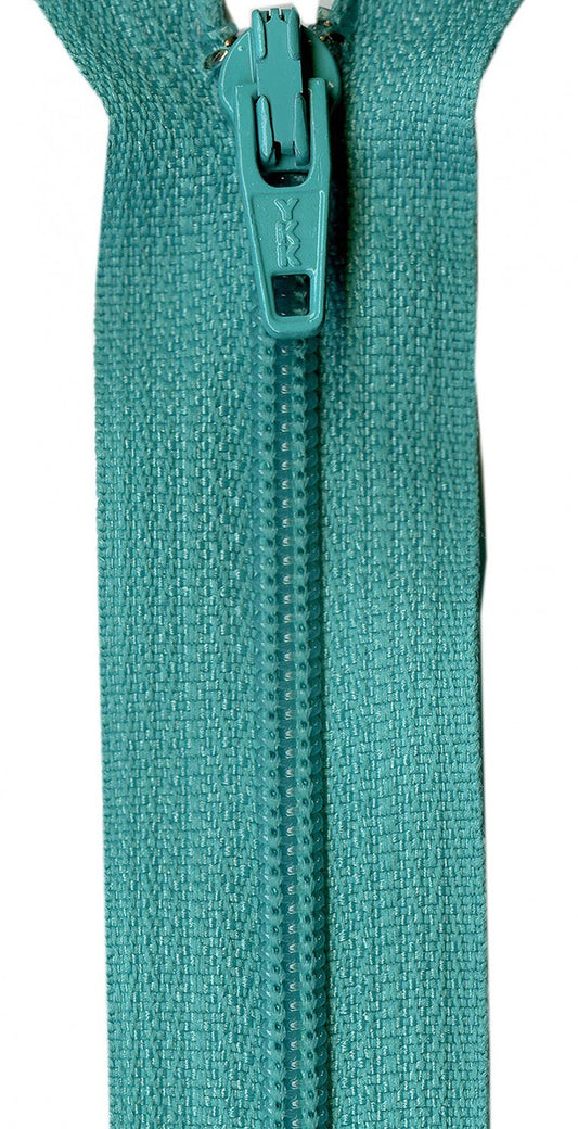 YKK Zippers 559 mm - Tahiti Teal for bag making and sewing projects