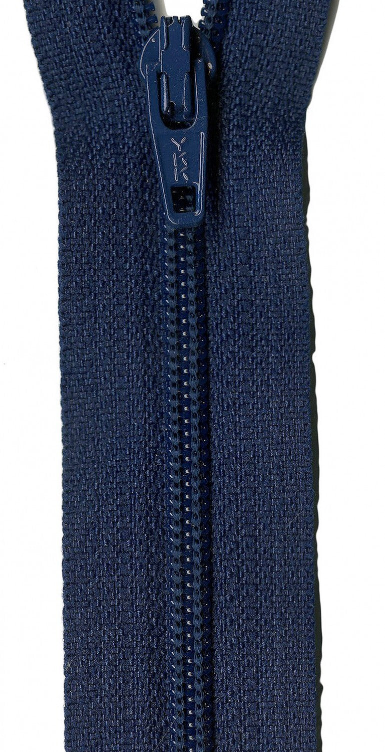 YKK Zippers 559 mm - Navy Blue for bag making and sewing projects