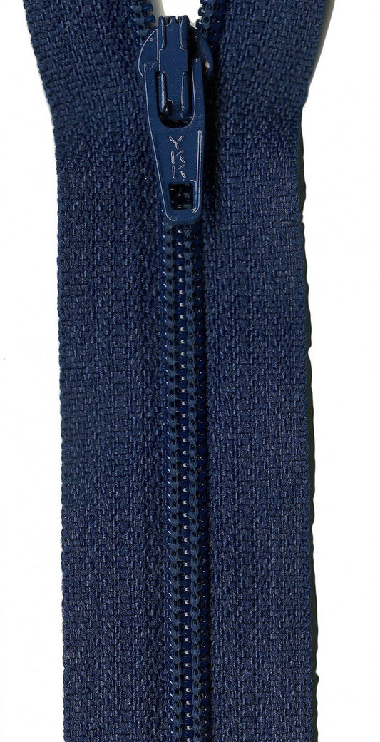 YKK Zippers 559 mm - Navy Blue for bag making and sewing projects