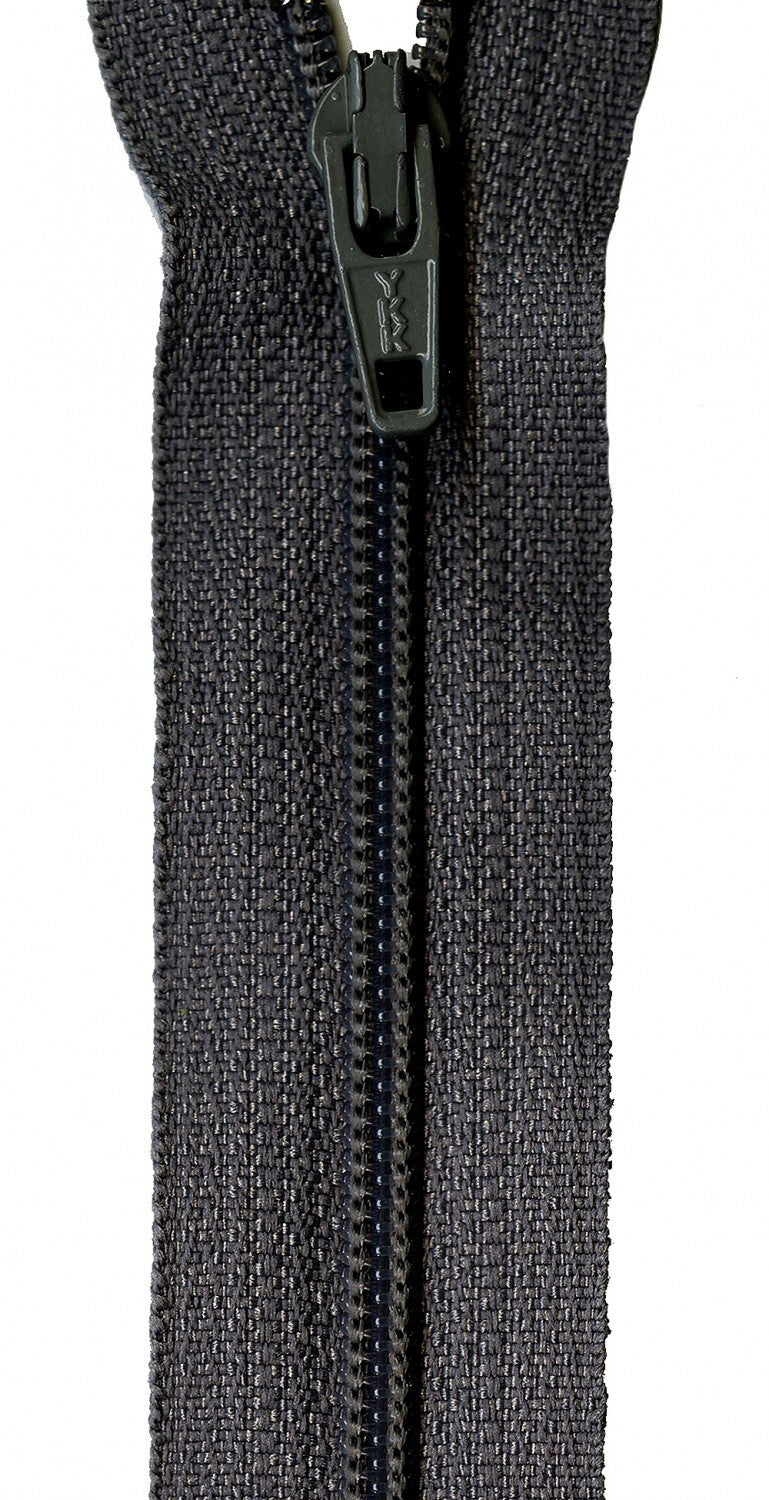 Zipper - 14 YKK - Charcoal for bag making and sewing projects